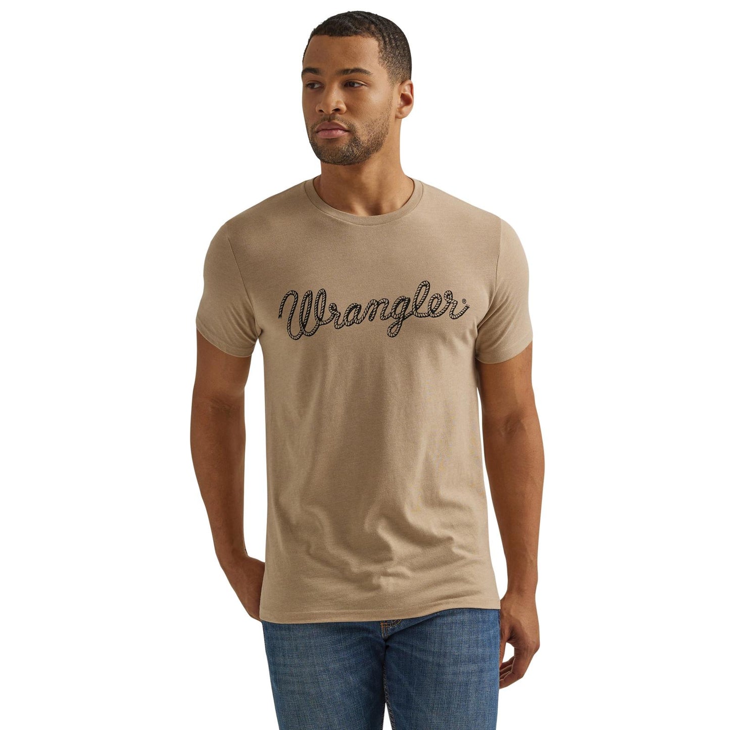Wrangler® Rope Logo T-Shirt-Tan