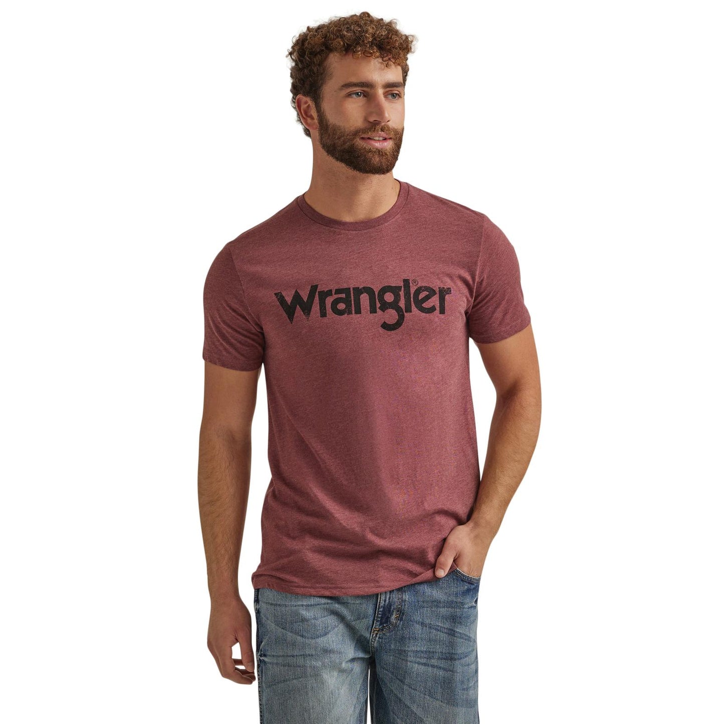 Wrangler Graphic T-Shirt Short Sleeve-Burgundy