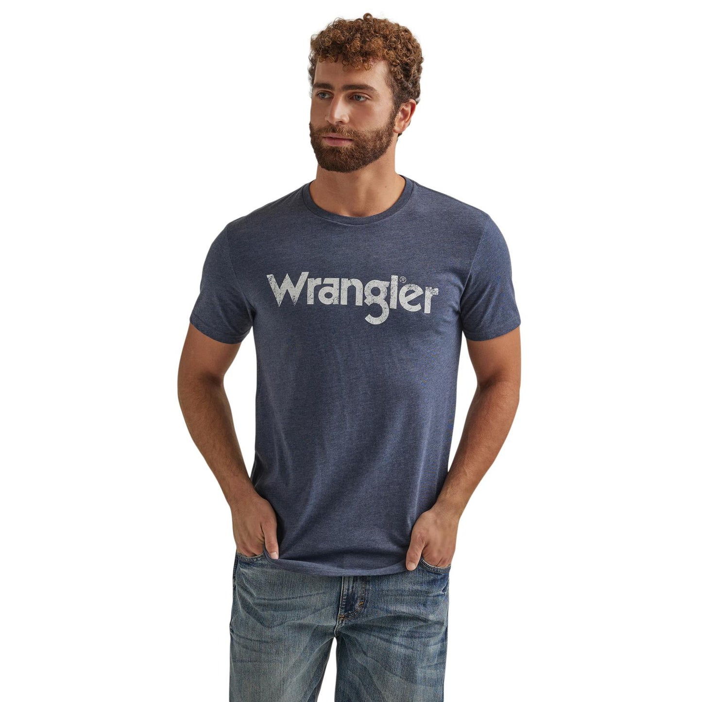 Wrangler Kabel Logo T-Shirt-Navy