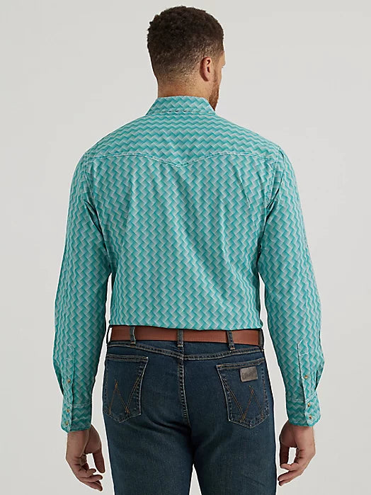 Wrangler® 20X® Competition Advanced Comfort Long Sleeve Shirt - Classic Fit - Green