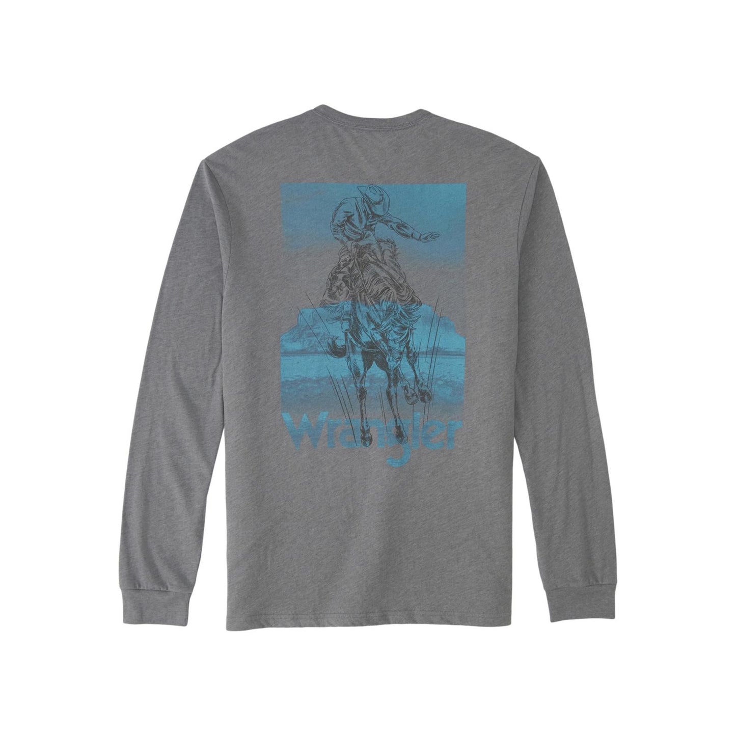 Wrangler Men's Graphic T-Shirt- Long Sleeve- Graphite