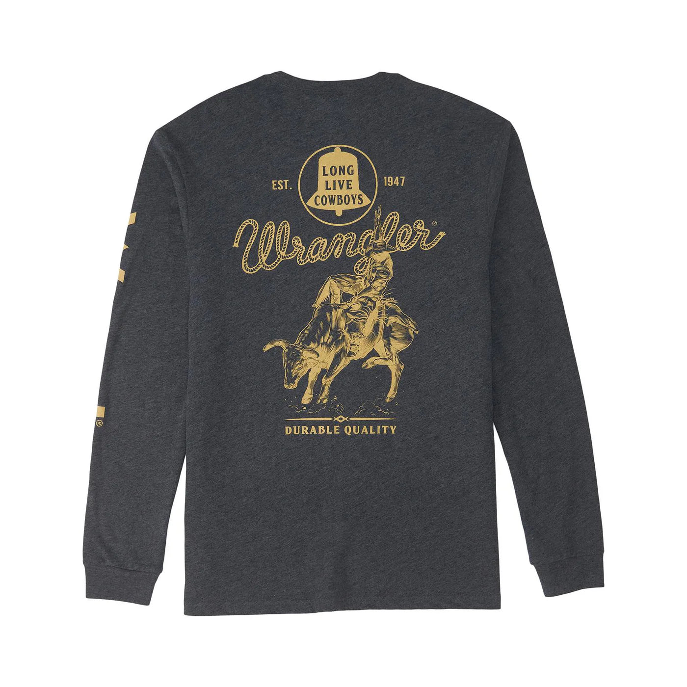 Wrangler "Wrangler Bull" Long Sleeve T-Shirt- Black