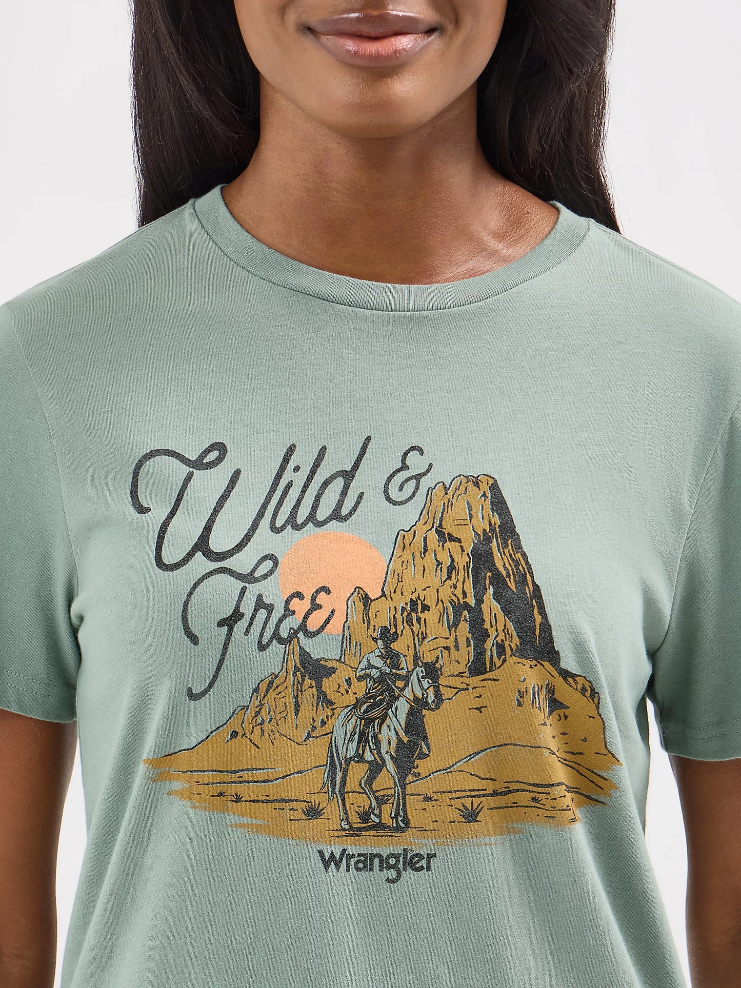 Women's Wrangler Southwestern Graphic Regular Fit Tee in Willd Lily