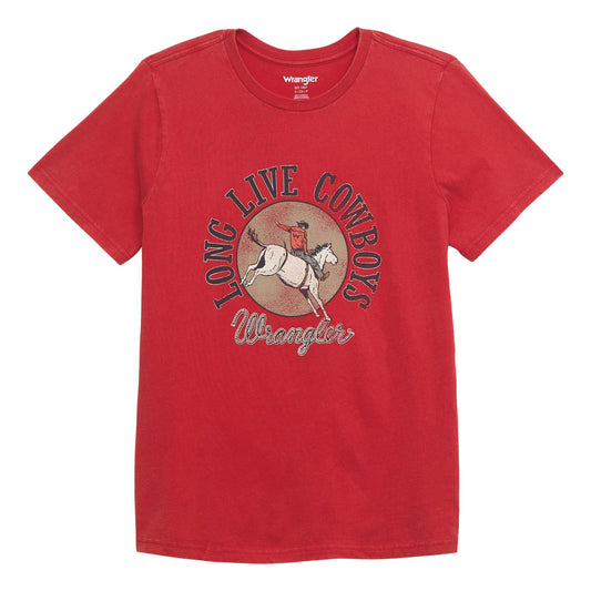 Women's Wrangler Long Live Cowboys® Reg Fit Tee in Salsa