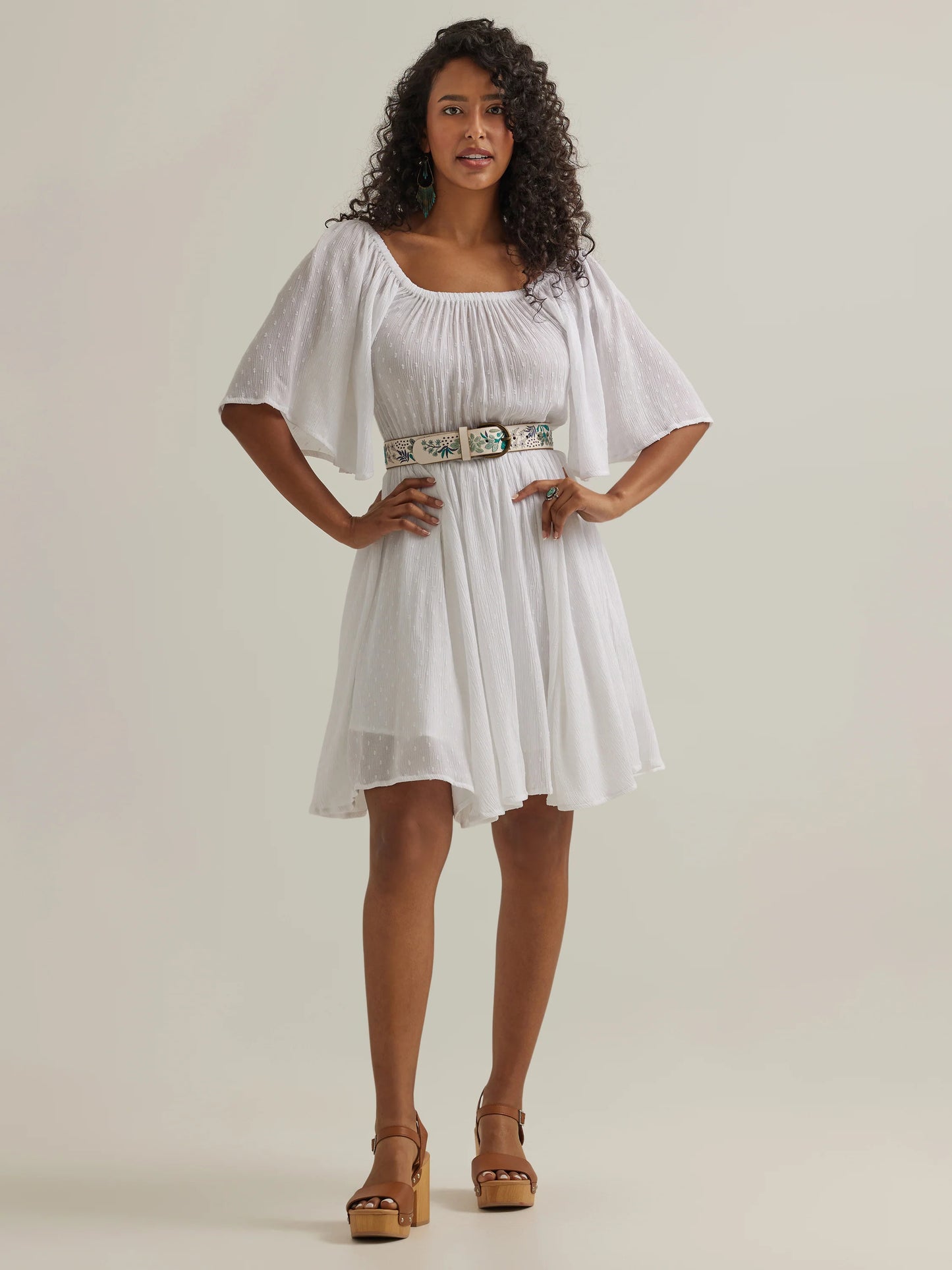 Wrangler Retro Americana Dress- White