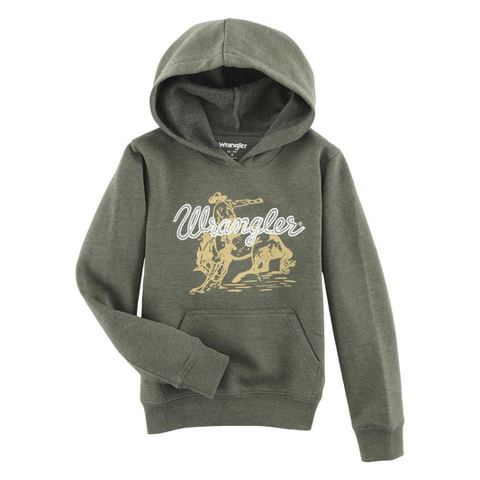 Wrangler® Pullover Hoodie-Olive- Boys