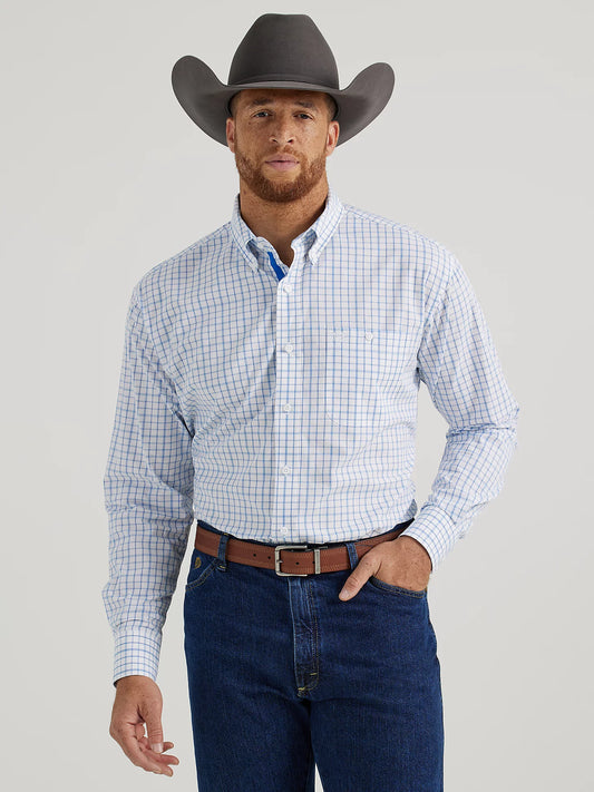 Wrangler® George Strait Collection One Pocket Long Sleeve Shirt - Blue