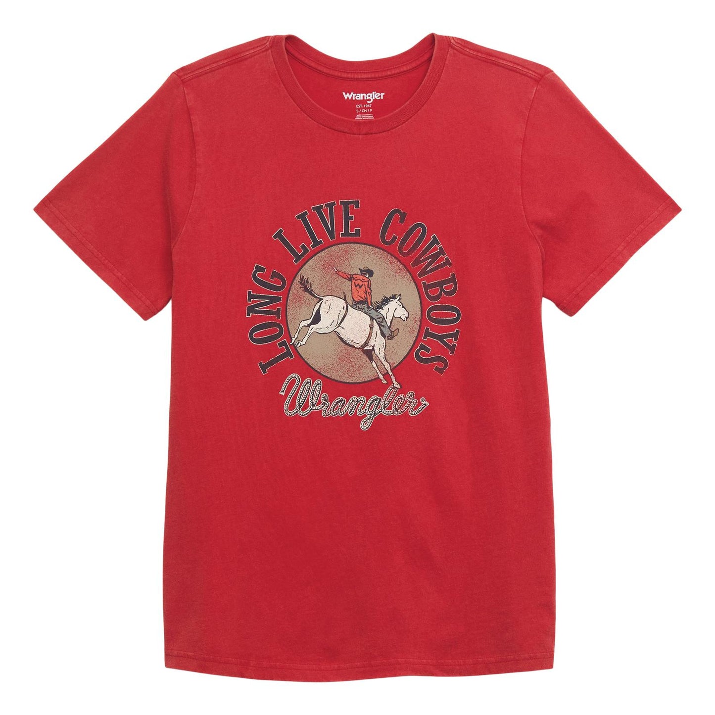 Women's Wrangler Long Live Cowboys® Reg Fit Tee in Salsa