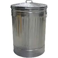 Galvanized Garbage Can With Lid - 31 Gallon