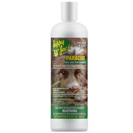 Happy Jack Paracide Flea and Tick Shampoo 8oz