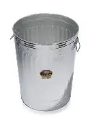 Galvanized Garbage Can With Lid - 31 Gallon