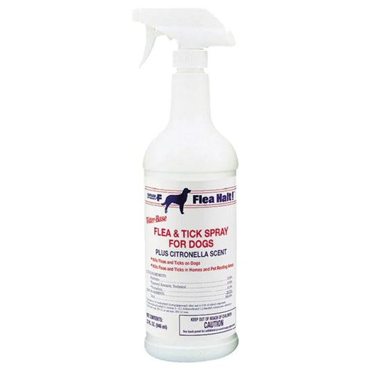 Flea Halt- Flea and Tick Spray for Dogs Plus Citronella Scent, 32 oz
