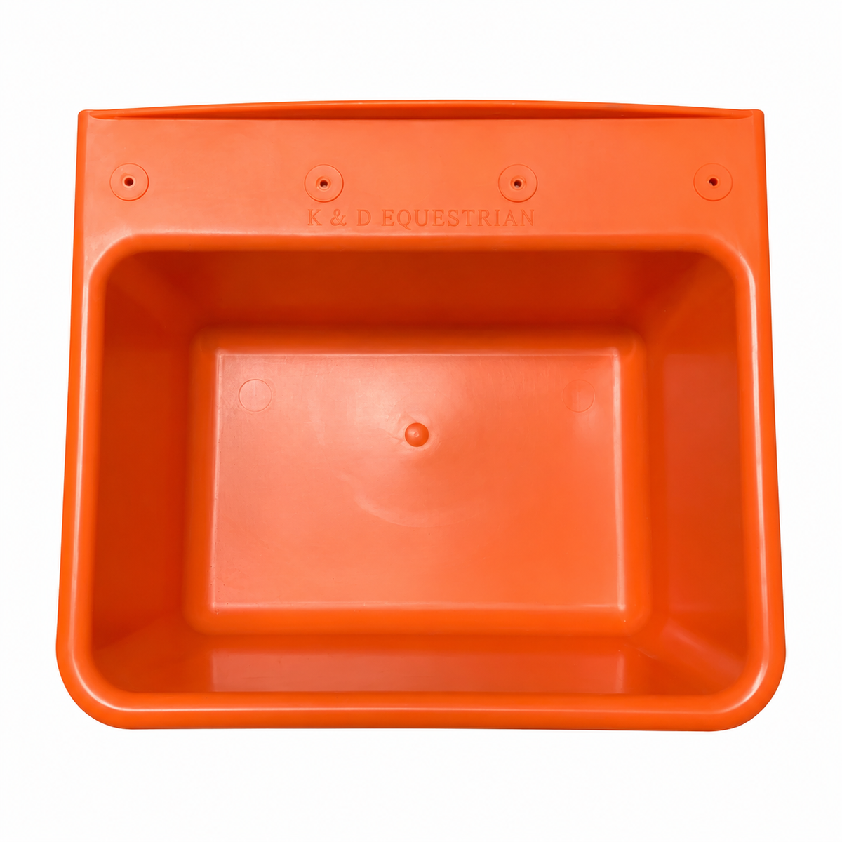 K & D Equestrian 6-quart fence feeder in Orange