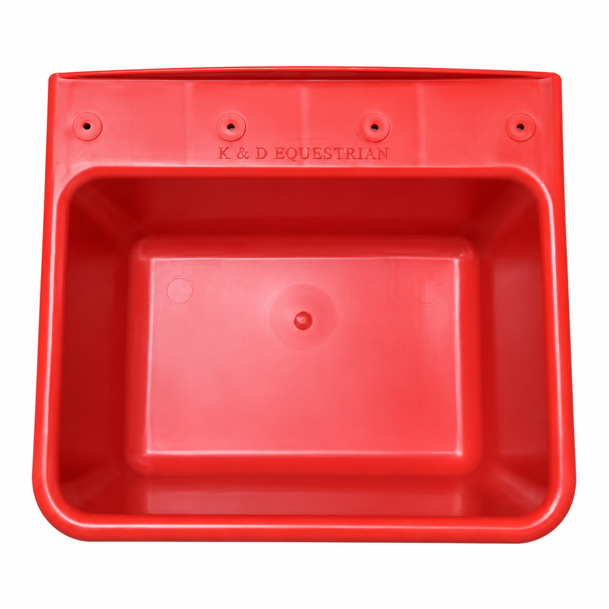 K & D Equestrian 6-quart fence feeder in Red