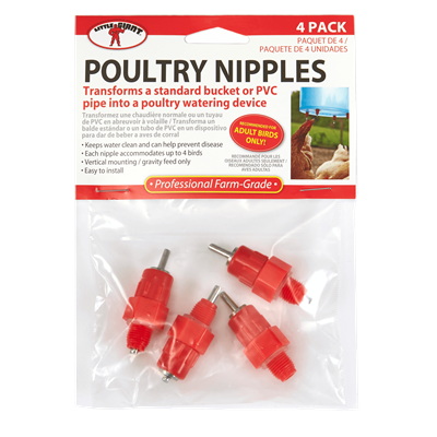 Poultry Nipples- 4pk