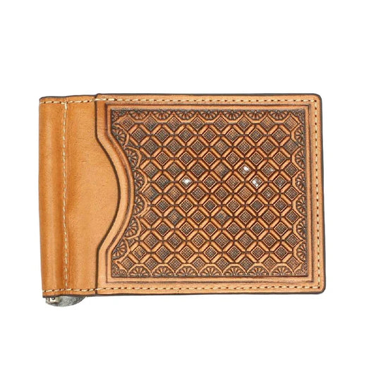 Nocona Diamond Weave Bi-Fold Money Clip Wallet