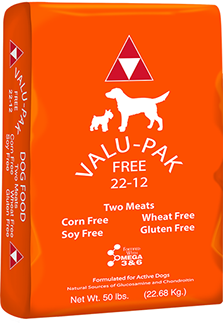 Valu-Pak (ORANGE) Free 22-12 Dog Food