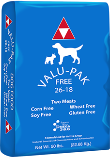Valu-Pak (BLUE) Free 26-18 Dog Food